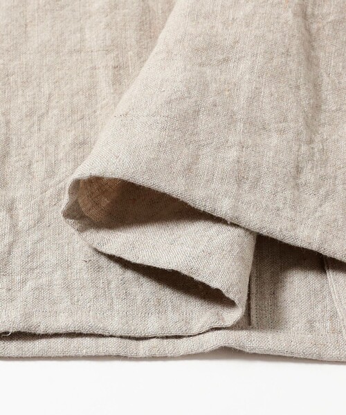 BEAMS F（ビームスエフ）の「リネン フレンチ カバーオール（ブルゾン・メンズ・ブラック/ベージュ・M/S/L）」の4枚目の写真