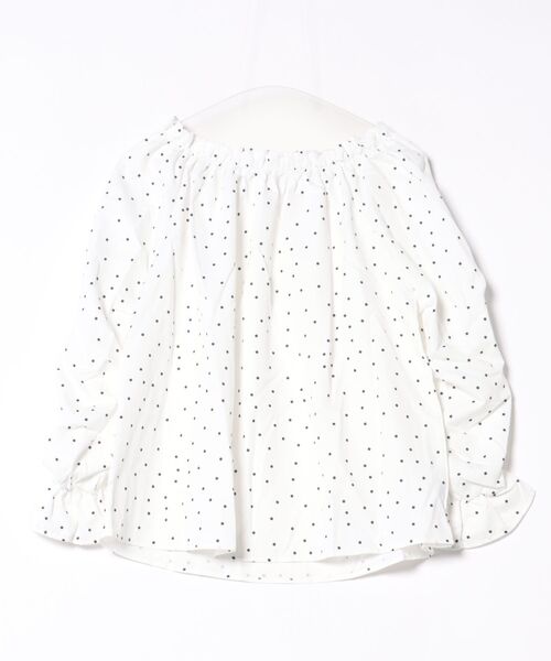 i-dare(アイディア)の「【i-dare】ドットフレアオフショルダーチュニック(シャツ/ブラウス・レディース・ホワイト・SMALL/MEDIUM/LARGE/X-LARGE)」の5枚目の写真