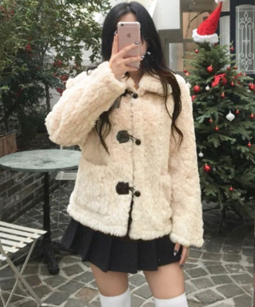 ビビアンタムviviantamファー付きダッフルコート アイボリー ビビアンタムviviantamファー付きダッフルコート アイボリー