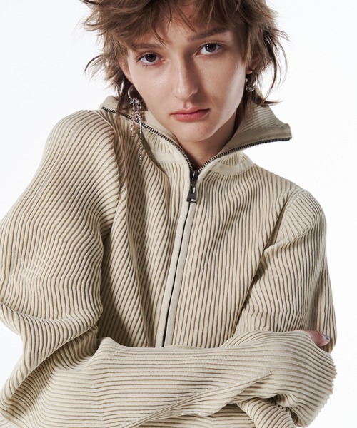 JOSE MOON(ジョゼムーン)の「ESCARGOT SLEEVE KNIT/エスカルゴスリーブニット(ニット/セーター・レディース・チャコールグレー/アイボリー/モカ・FREE)」の20枚目の写真