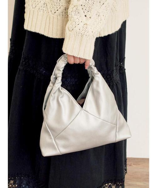 Samansa Mos2（サマンサ モスモス）の「トライアングルミニバッグ（ハンドバッグ・レディース・シルバー/ブラック・F）」の3枚目の写真