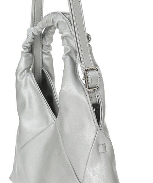 Samansa Mos2（サマンサ モスモス）の「トライアングルミニバッグ（ハンドバッグ・レディース・シルバー/ブラック・F）」の15枚目の写真