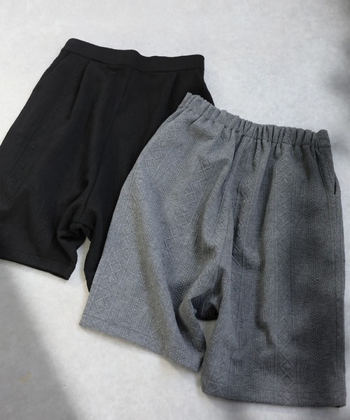 antiqua(アンティカ)の「立体柄 サルエルハーフパンツ(その他パンツ・レディース・グレー/ブラック・ONESIZE)」の8枚目の写真
