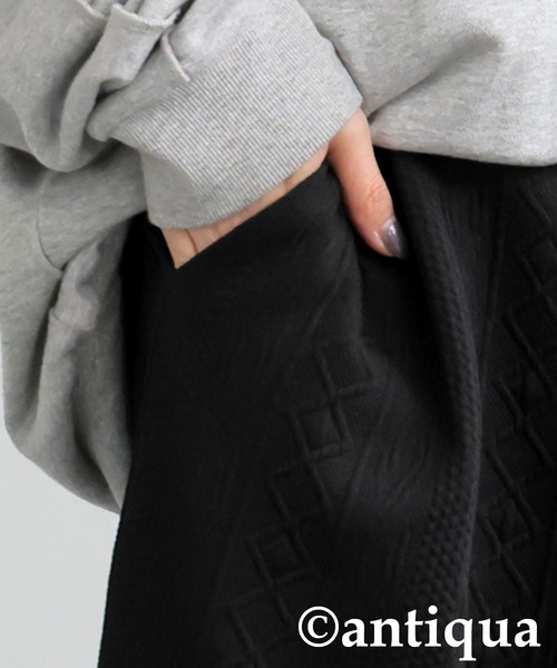 antiqua(アンティカ)の「立体柄 サルエルハーフパンツ(その他パンツ・レディース・グレー/ブラック・ONESIZE)」の19枚目の写真