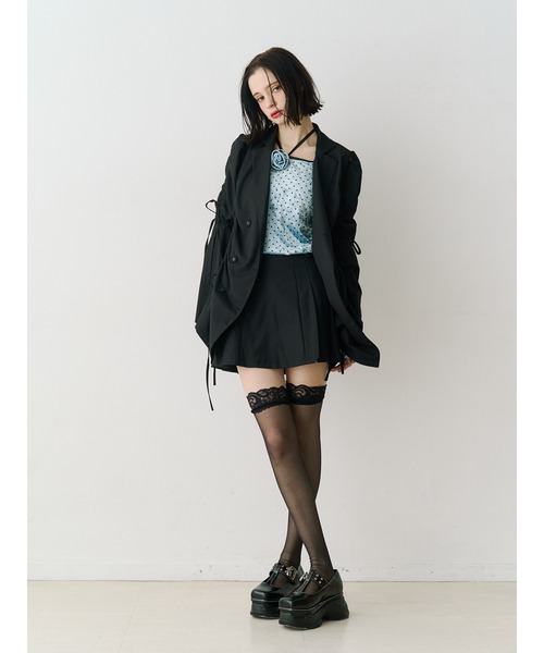 jouetie（ジュエティ）の「ドットベロアトップス コサージュ付き（Tシャツ/カットソー・レディース・ブラック/アイボリー/ブルー・MEDIUM）」の14枚目の写真