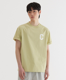 クールコットンCロゴTシャツLime