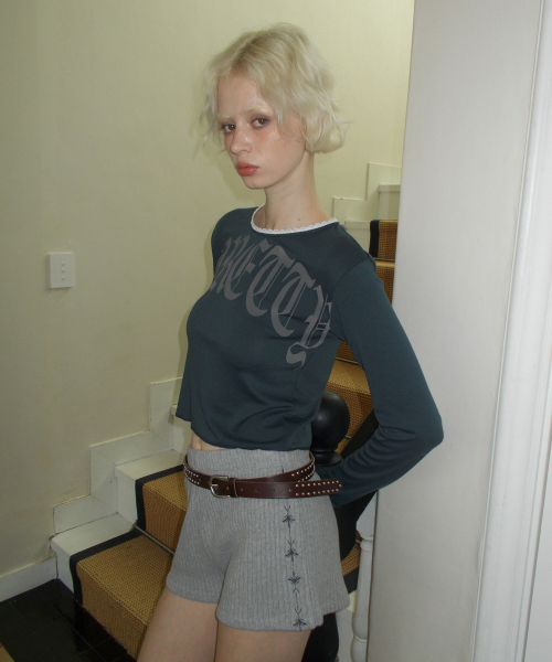 CURETTY(キュリティ)の「C RIBBED SHORTS_GREY(その他パンツ・レディース・グレー・SMALL)」の2枚目の写真