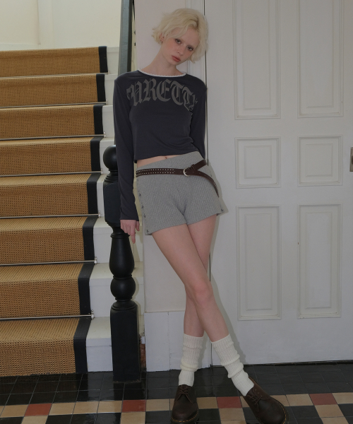 CURETTY(キュリティ)の「C RIBBED SHORTS_GREY(その他パンツ・レディース・グレー・SMALL)」の4枚目の写真