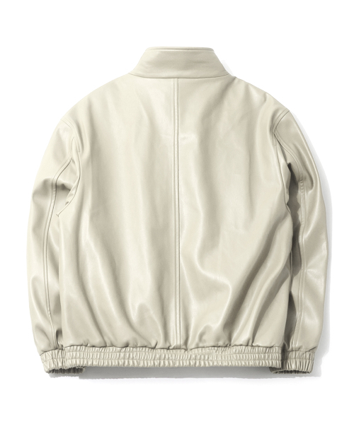QT8 GARMENTS（キューティーエイトガーメント）の「LB シンセティックレザー隠しジャケット (クリーム)（ライダースジャケット・レディース・その他・MEDIUM/LARGE/X-LARGE）」の3枚目の写真