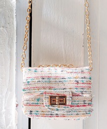 Sawa a la mode（サワアラモード）の「ツイードチェーンミニバッグ【大きいサイズ対応】（ハンドバッグ）」