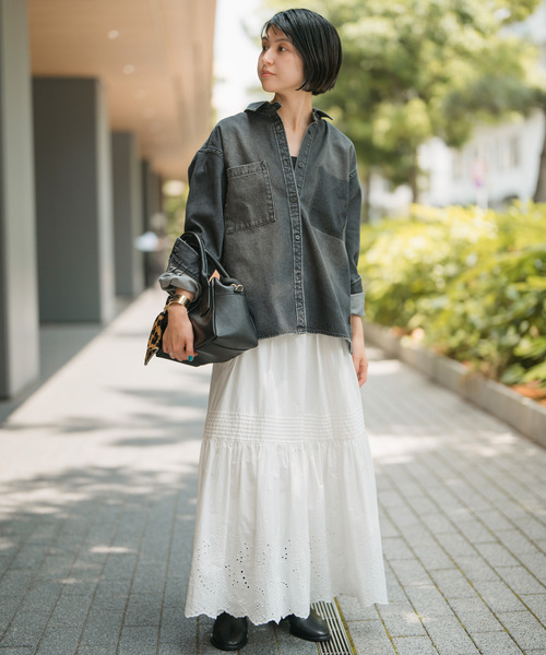 追加2》エンブロイダリーレーススカート（スカート）｜Spick & Span