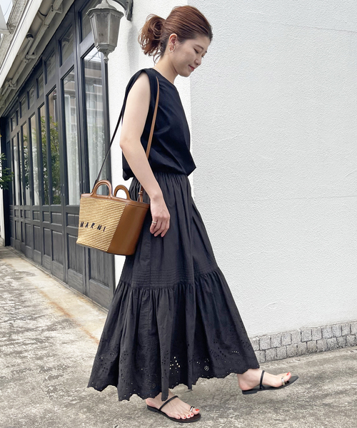 エンブロイダリーレーススカート　スピックアンドスパン 追加2》エンブロイダリーレーススカート（スカート）｜Spick & Span