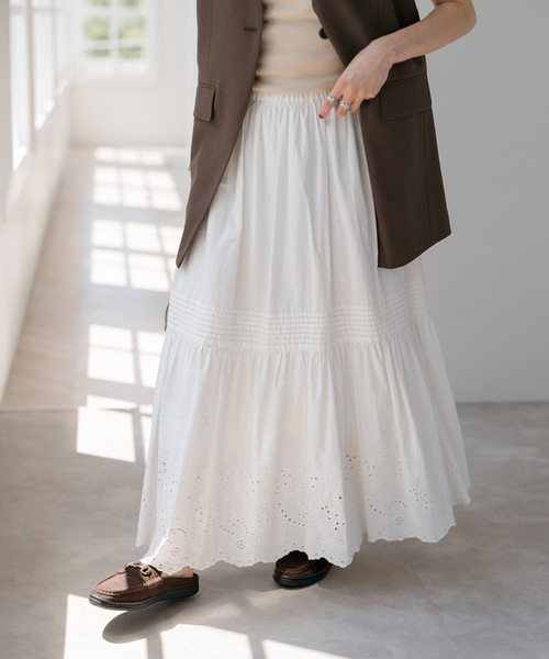 Spick & Span（スピックアンドスパン）の「《追加2》エンブロイダリーレーススカート（スカート・レディース・ブラック/ホワイト・36/38）」の20枚目の写真