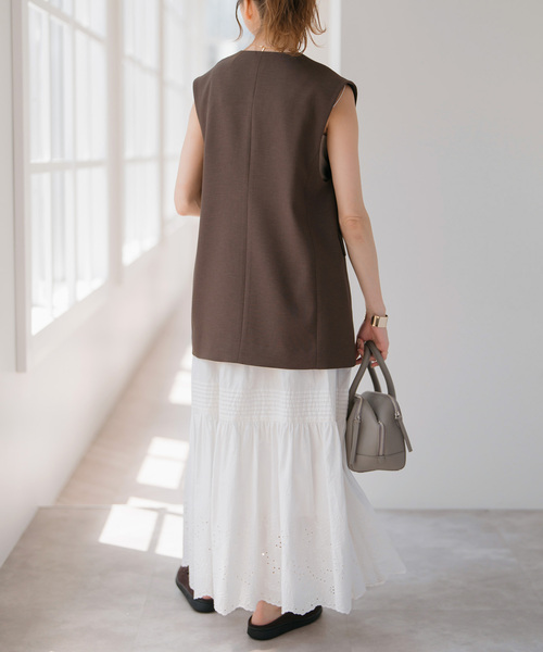 Spick & Span（スピックアンドスパン）の「《追加2》エンブロイダリーレーススカート（スカート・レディース・ブラック/ホワイト・36/38）」の22枚目の写真