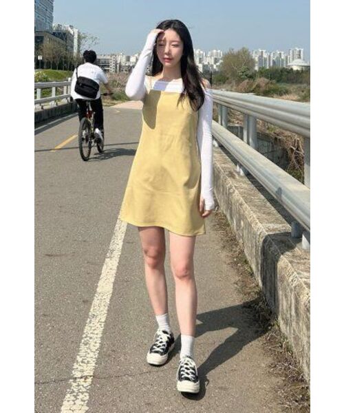 LADY VOLUME(レディーボリューム)の「MINI A-LINE DRESS_BEIGE(ワンピース・レディース・その他・MEDIUM/SMALL)」の3枚目の写真