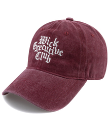 WICK（ウィック）の「Gothic Executive club stone washed cap-burgundy（キャップ）」