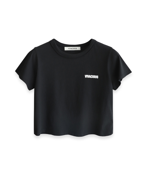 Vivacious(ビバシャス)の「Adia Crop Tee BLACK(Tシャツ/カットソー・レディース・ブラック・SMALL/MEDIUM)」の4枚目の写真