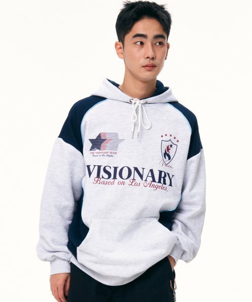VISION STREET WEAR(ヴィジョンストリートウェア)の「VSW Football Hoodie Light Gray(パーカー・レディース・その他・SMALL/MEDIUM/LARGE/X-LARGE)」の3枚目の写真