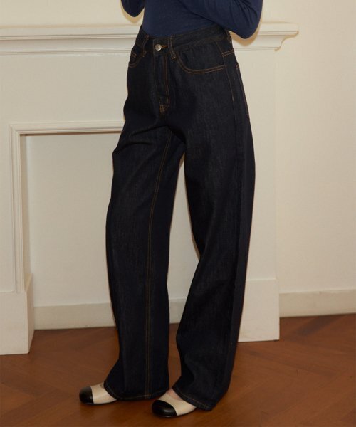 SALON DE YOHN(サロンドヨーン)の「Loose Fit Denim Pants_ Raw(デニムパンツ・レディース・その他・MEDIUM/SMALL)」の1枚目の写真
