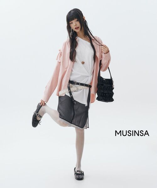 KHIHO（キホ）の「クリスタルバックルストラップバレリーナフラットブラック（バレエシューズ・レディース・ブラック・24.5cm/25cm/23cm/23.5cm/24cm）」の13枚目の写真