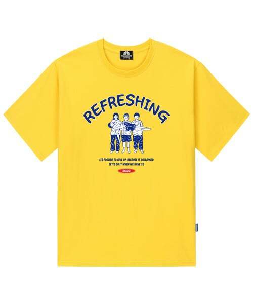 TRIPSHION(トリップション)の「REFRESHING FRIENDS GRAPHIC Tシャツ - イエロー(Tシャツ/カットソー・メンズ・その他・X-LARGE/LARGE/MEDIUM)」の1枚目の写真
