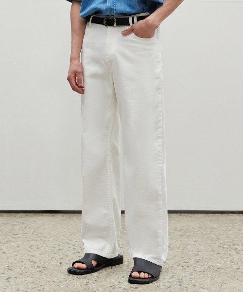 DECET（デケト）の「[夏生地]Semi Wide Jeans DCPT003Ivory（デニムパンツ・レディース・その他・30/26/28）」の17枚目の写真