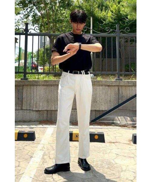 DECET（デケト）の「[夏生地]Semi Wide Jeans DCPT003Ivory（デニムパンツ・レディース・その他・30/26/28）」の6枚目の写真
