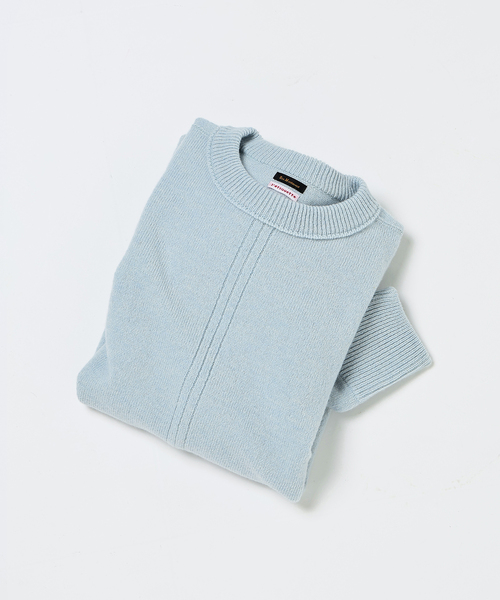 Ets.MATERIAUX（マテリオ）の「【L`etiquette × EDIFICE】フレンチ アーミー ニット（ニット/セーター・メンズ・ブルー系その他/チャコールグレー/ホワイト系その他・MEDIUM/LARGE）」の12枚目の写真