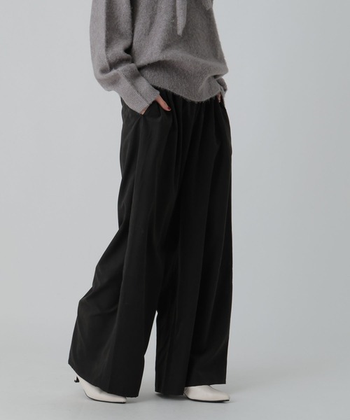 LEPSIM（レプシィム）の「フィブリルワイドパンツ　601342（その他パンツ・レディース・ブラック/チャコールグレー/ベージュ・FREE）」の5枚目の写真