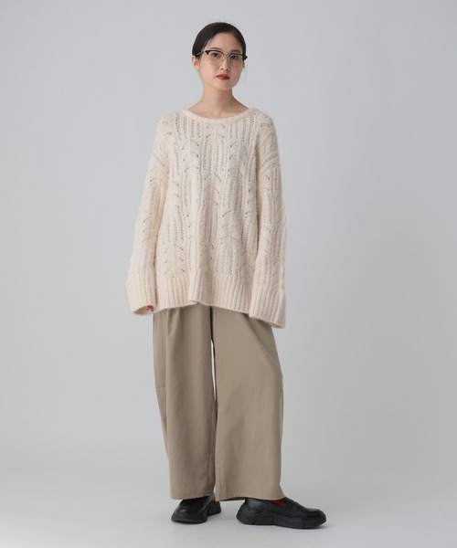 LEPSIM（レプシィム）の「フィブリルワイドパンツ　601342（その他パンツ・レディース・ブラック/チャコールグレー/ベージュ・FREE）」の19枚目の写真