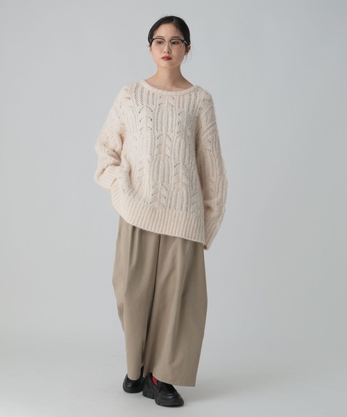 LEPSIM（レプシィム）の「フィブリルワイドパンツ　601342（その他パンツ・レディース・ブラック/チャコールグレー/ベージュ・FREE）」の20枚目の写真