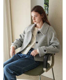 PAUL&ALICE（ポール&アリス）の「Raglan short wool coat / gray（チェスターコート）」