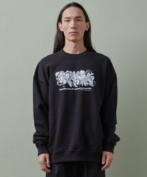 261EUI（261イーユーアイ）の「SQUARE MARBLING SWEATSHIRT BLACK（スウェット）」