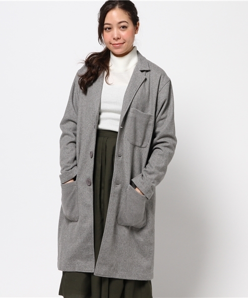 OUTLET(アウトレット)の「【Omekashi】HIGHLAグラデーションワークコート(その他アウター・レディース・グレー/パープル/キャメル・FREE)」の2枚目の写真