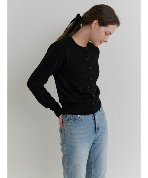 RE_L（リエル）の「Pea wool cardigan (black)（カーディガン/ボレロ・レディース・その他・FREE）」の3枚目の写真