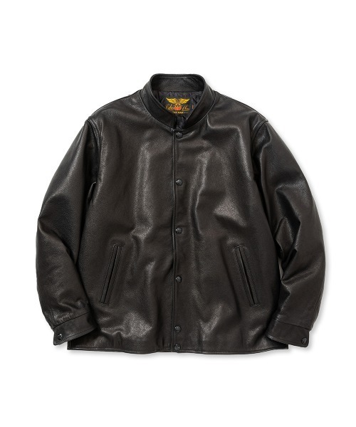 ✨最終値下げ✨✰CALEEキャリー◾オールレザースタジャン✰ CROME LEATHER AWARD TYPE JACKET（ブルゾン）｜CALEE（キャリー）の