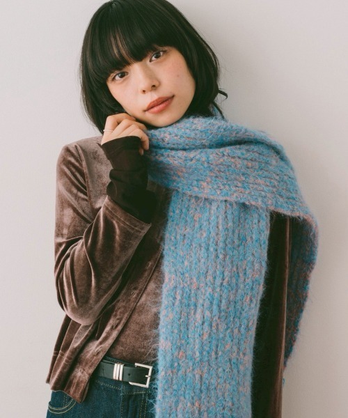 DRWCYS（ドロシーズ）の「ミックスカラーウォームマフラー（マフラー・レディース・ブラック/ピンク・FREE）」の2枚目の写真