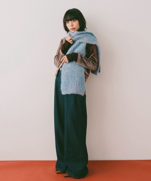 DRWCYS（ドロシーズ）の「ミックスカラーウォームマフラー（マフラー・レディース・ブラック/ピンク・FREE）」の12枚目の写真