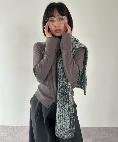 DRWCYS（ドロシーズ）の「ミックスカラーウォームマフラー（マフラー・レディース・ブラック/ピンク・FREE）」の7枚目の写真