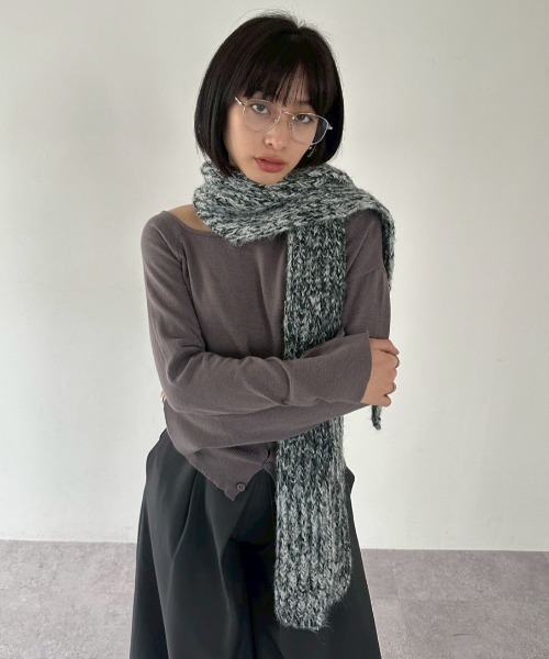 DRWCYS（ドロシーズ）の「ミックスカラーウォームマフラー（マフラー・レディース・ブラック/ピンク・FREE）」の8枚目の写真