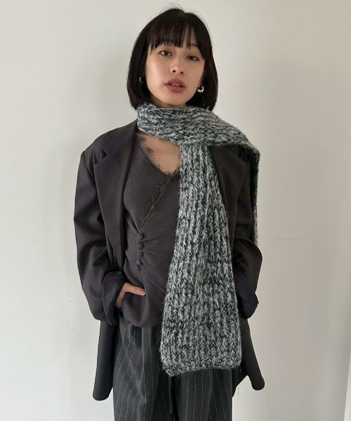 DRWCYS（ドロシーズ）の「ミックスカラーウォームマフラー（マフラー・レディース・ブラック/ピンク・FREE）」の4枚目の写真