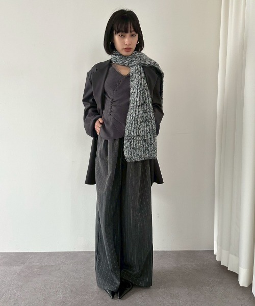 DRWCYS（ドロシーズ）の「ミックスカラーウォームマフラー（マフラー・レディース・ブラック/ピンク・FREE）」の5枚目の写真