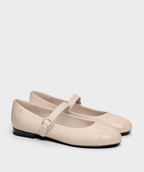 CHARLES & KEITH(チャールズ & キース)の「レザーキャップトゥ メリージェーン(パンプス・レディース・ブラック/オートミール・22.5cm/23cm/23.5cm/24.5cm/25cm)」の8枚目の写真