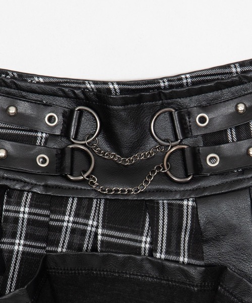 Figments（フィグメンツ）の「パンクパッチワークミニスカパン（スカート・レディース・ブラック・FREE）」の10枚目の写真