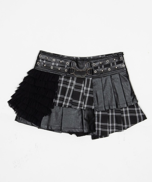 Figments（フィグメンツ）の「パンクパッチワークミニスカパン（スカート・レディース・ブラック・FREE）」の12枚目の写真