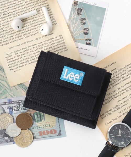 Lee(リー)の「Lee(リー)ブランドロゴBOXロゴ刺繍三つ折り財布/ミニ財布(財布・メンズ・グリーン/ブラック/ブルー/レッド・FREE)」の3枚目の写真