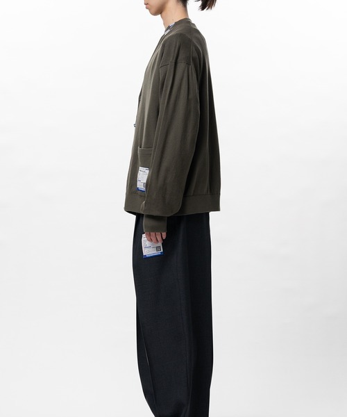 In・stru(men-tal).（インストルメンタル）の「High Gauge Knit Cardigan（カーディガン/ボレロ・メンズ・カーキ/ブラック/グレー・46/44/48）」の6枚目の写真