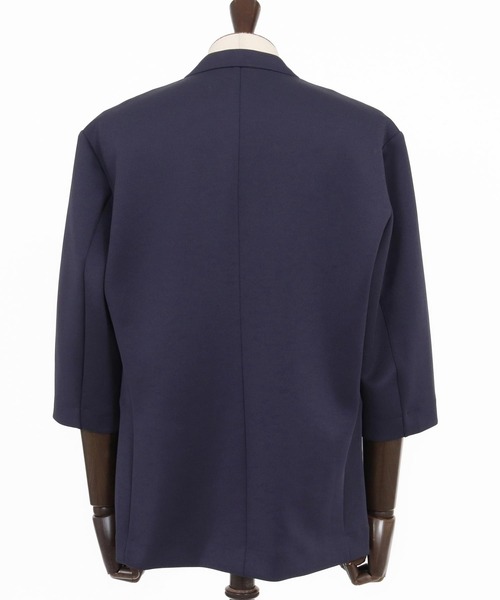 CAMBIO(カンビオ)の「mj11331- リラックスポンチノーカラー7分袖ジャケット(CMB-R0190)(ノーカラージャケット・メンズ・ネイビー/ブラック/グレー・L/M/S)」の18枚目の写真