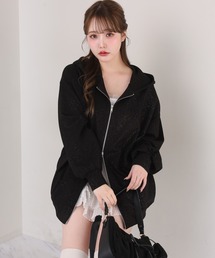 one after another NICE CLAUP（ワンアフターアナザーナイスクラップ）の「ゆるたぽシルエット オーバーサイズグリッターパーカー（パーカー）」