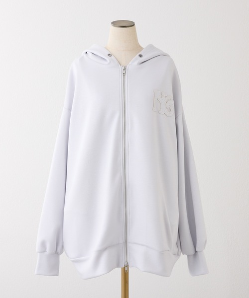 ゆるたぽシルエット/オーバーサイズグリッターパーカー（パーカー